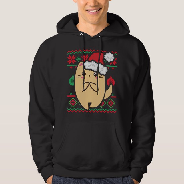Navidades feos Sweater Cute Kawaii Anime Chibi Shy (Anverso)