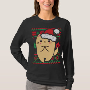 Navidades feos Sweater Cute Kawaii Anime Chibi Shy