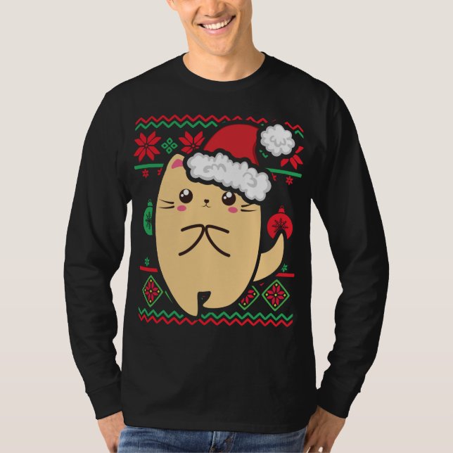 Navidades feos Sweater Cute Kawaii Anime Chibi Shy (Anverso)