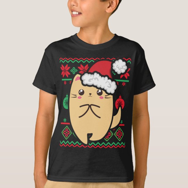 Navidades feos Sweater Cute Kawaii Anime Chibi Shy (Anverso)