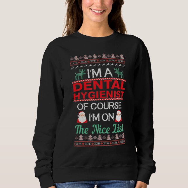 Navidades feos Sweater Dental Hygienist Funny Chri (Anverso)