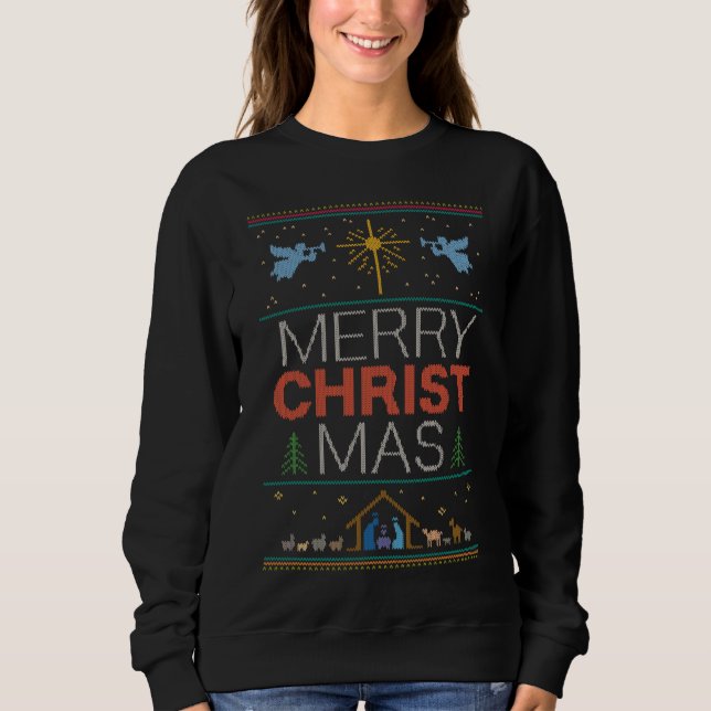 Navidades feos Sweater Design Christian Religious (Anverso)
