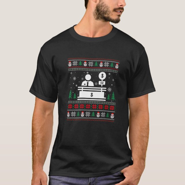 Navidades feos Sweater Design Funny Bank Teller Ug (Anverso)