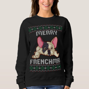 Navidades feos Sweater Merry Frenchmas Toro francé