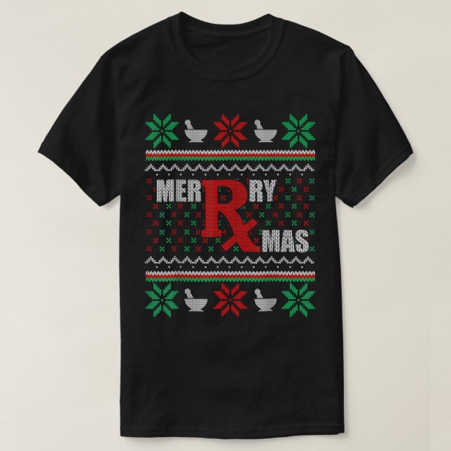 Navidades feos Sweater Pharmacy Tech Merry Xmas Ph (Diseño del anverso)