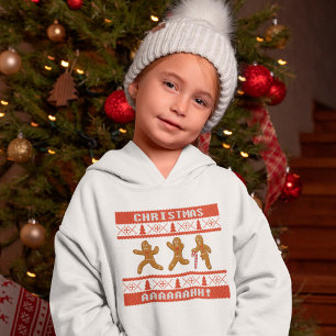 Navidades feos Sweater Sasued Gingerbread Hombres