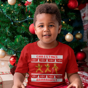 Navidades feos Sweater Sasued Gingerbread Hombres 