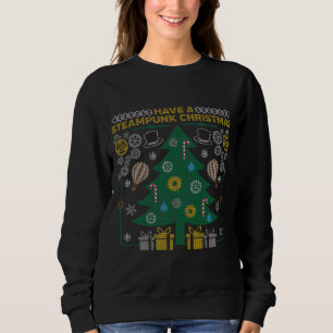 Navidades feos Sweater Steampunk Gears Sweatshirt