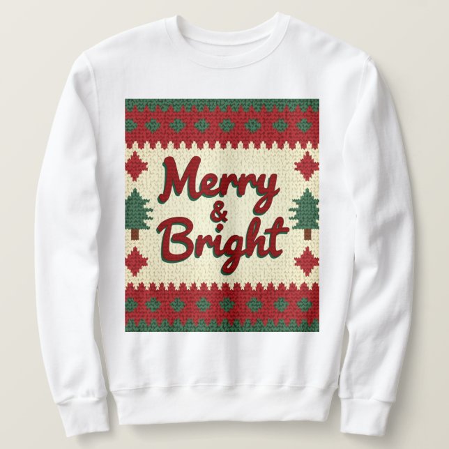 Navidades feos y flacos retro suéter (Anverso del diseño)