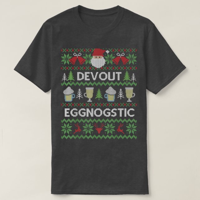 Navidades feos y graciosos suéter Devout Eggnostic (Diseño del anverso)
