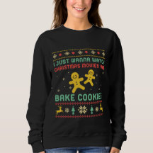 Navidades feos y sudaderos Sweater Baking Cookies 