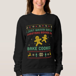 Navidades feos y sudaderos Sweater Baking Cookies 