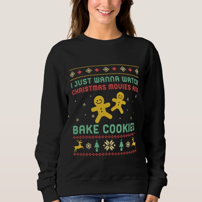 Navidades feos y sudaderos Sweater Baking Cookies  (Anverso)