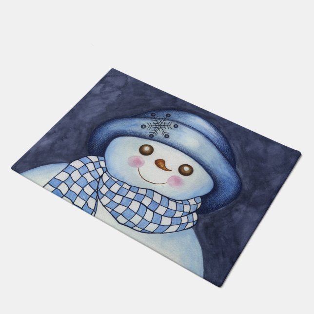 Navidades festejan la alfombra de muñeco de nieve (Angular)