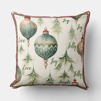 Navidades festivos almohadas con baudias y pinares