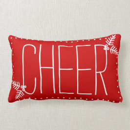 Navidades festivos animan la almohada roja blanca