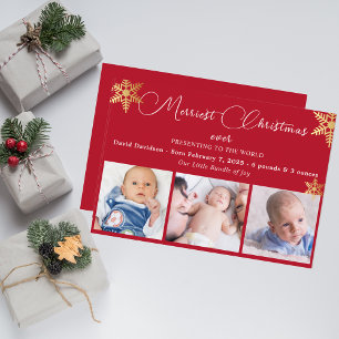 Navidades festivos: Anuncio de bebé fotográfico es