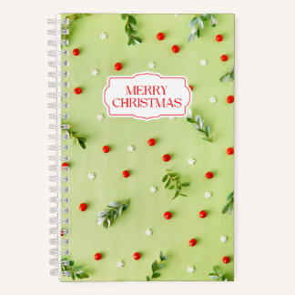 Navidades festivos Cuaderno de Espiral de Mistleto