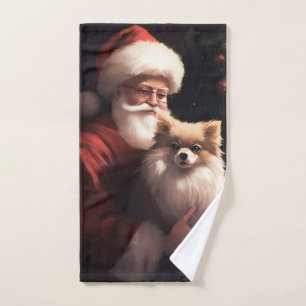 Navidades festivos de Pomerania con Santa Claus