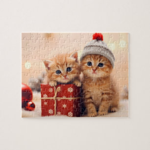 Navidades festivos Kitten Duo Jigsaw Puzzle