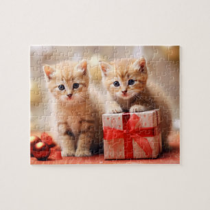 Navidades festivos Kitten Duo Jigsaw Puzzle