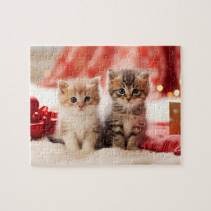 Navidades festivos Kitten Duo Jigsaw Puzzle