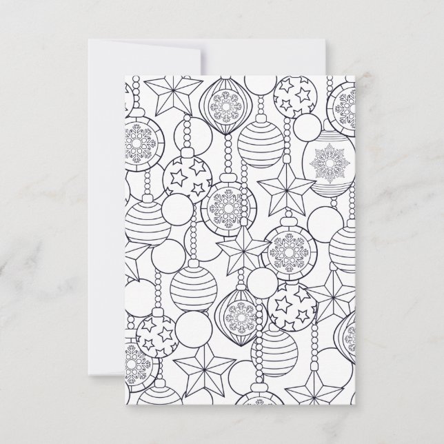 Navidades festivos niños colorear tarjeta (Anverso)