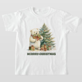 Navidades festivos oso polar agregar camiseta de t