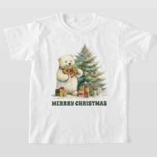 Navidades festivos oso polar agregar camiseta de t