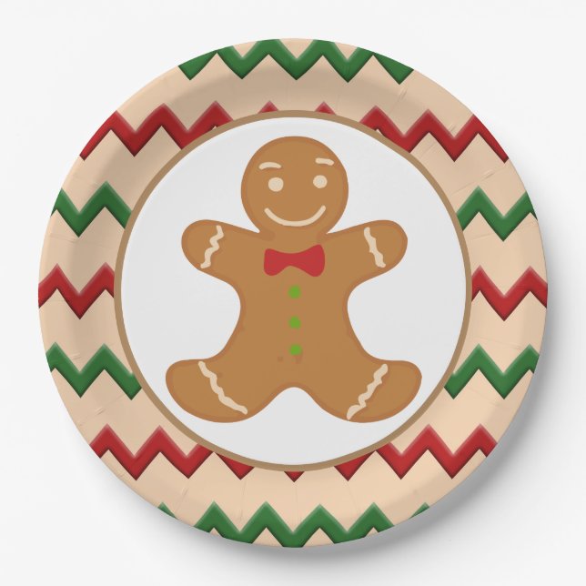 Navidades festivos pan de jengibre Plato de fiesta (Anverso)