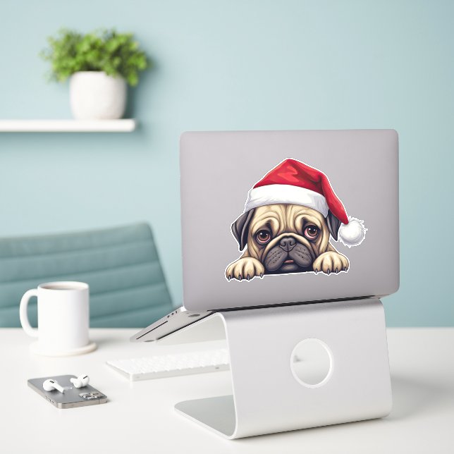 Navidades festivos Pegatina de corte de besos (Ordenado portátil  en el escritorio)