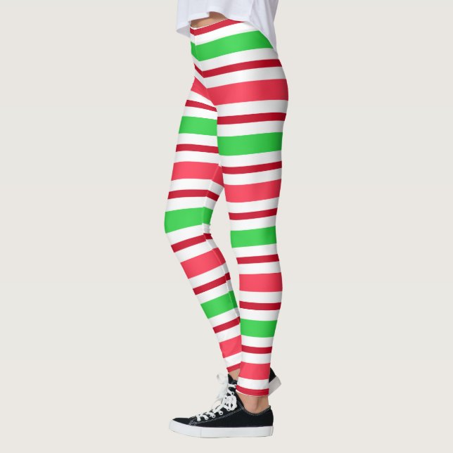 Navidades festivos rastrillan las leggings de patr (Izquierda)