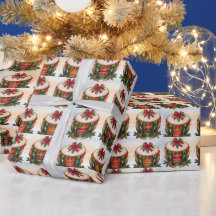 Navidades festivos tambores envolver papel