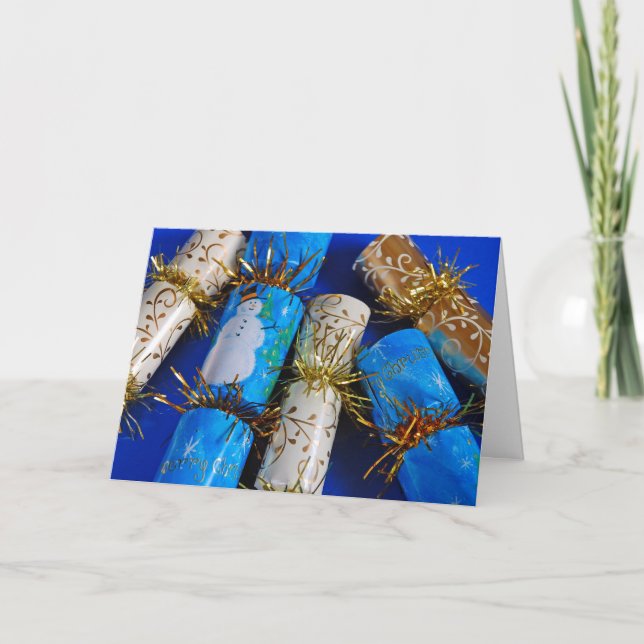 Navidades festivos tarjeta de saludo de impresión  (Anverso)