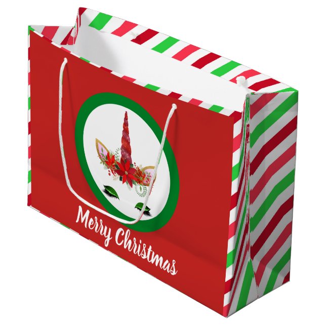 Navidades festivos unicornio agregar bolsa de mens (Angulo Anverso)