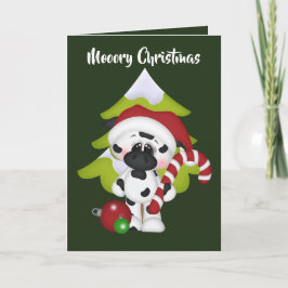 Navidades festivos vacas agregar tarjeta de saludo