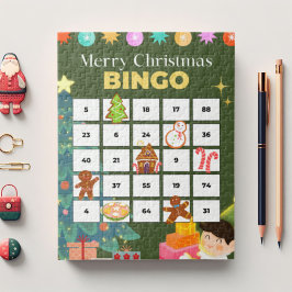 Navidades festivos verdes Bingo Jigsaw Puzzle