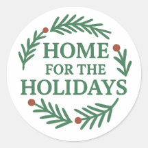 Navidades festivos Wreath Design Pegatinas