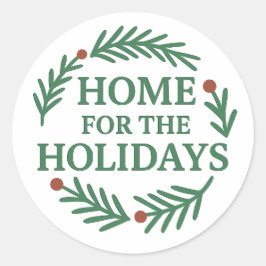 Navidades festivos Wreath Design Pegatinas