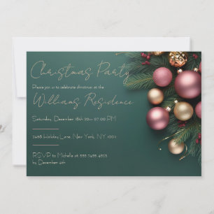 Navidades festivos y elegantes invitaciones a fies