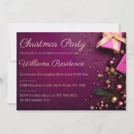 Navidades festivos y elegantes invitaciones a fies