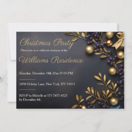 Navidades festivos y elegantes invitaciones a fies