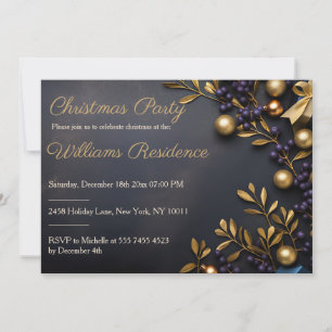 Navidades festivos y elegantes invitaciones a fies