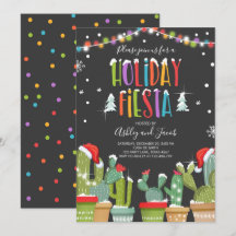 Navidades Fiesta Cactus Fiesta de invitaciones de 
