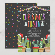 Navidades Fiesta Cactus Fiesta de invitaciones de 