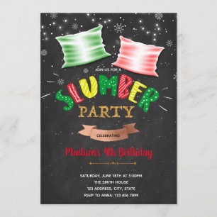 Navidades fiesta de sueño lento Invitación