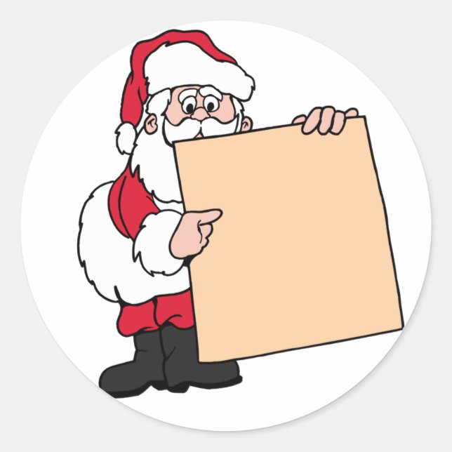 Navidades Fiesta Etiqueta de nombre Santa Claus (Anverso)