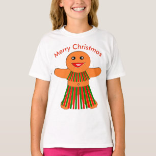 Navidades Fiesta Gingerbread Mujer Niños Camiseta