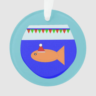 Navidades Fiesta Goldfish Ornamento acrílico
