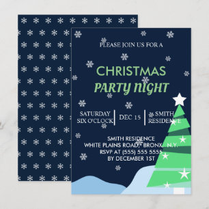 Navidades Fiesta Invitación nocturna